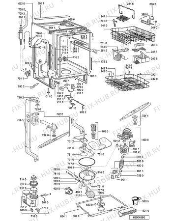Схема №1 GSIE 6527/1 IN с изображением Панель для посудомоечной машины Whirlpool 481245373458