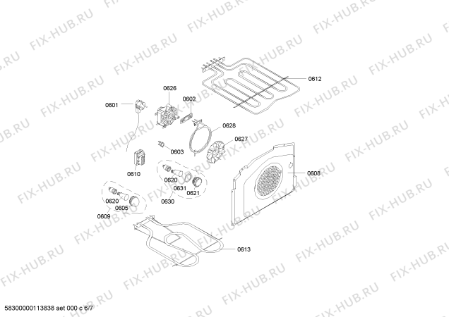 Схема №4 HN323506 с изображением Переключатель для плиты (духовки) Siemens 00603000