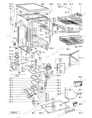 Схема №1 GSF 5243 WS с изображением Обшивка для посудомойки Whirlpool 481245370403