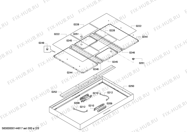 Взрыв-схема вытяжки Gaggenau AI402120 - Схема узла 02