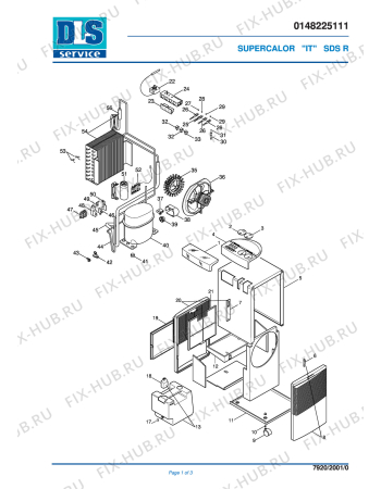 Схема №1 SDS R с изображением Рукоятка для электроочистителя воздуха DELONGHI 5948008400