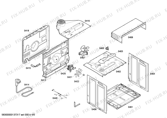 Взрыв-схема плиты (духовки) Bosch HEV10B350 H.BO.NP.LK/.PV.GLASS.B3/.X.ME///// - Схема узла 04