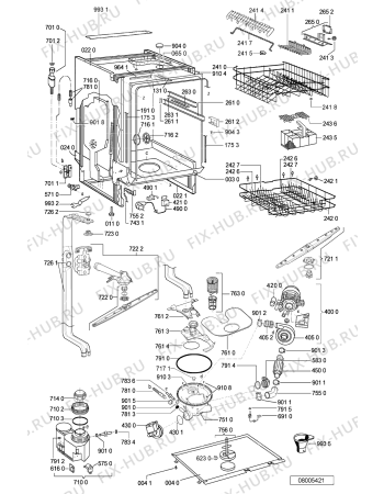 Схема №2 GSUK 4584/1 WH с изображением Обшивка для посудомойки Whirlpool 481245373268