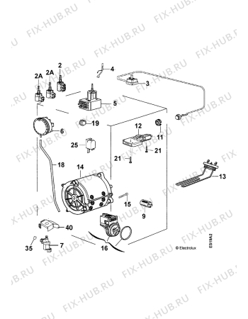 Взрыв-схема стиральной машины Castor CT604 - Схема узла Electrical equipment