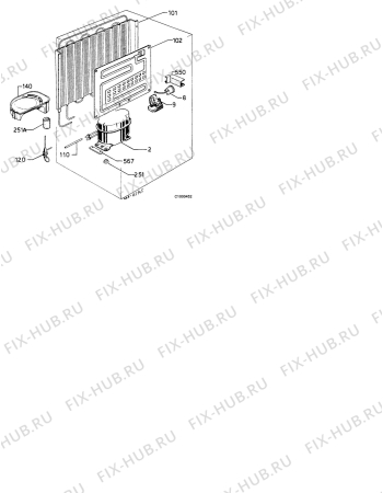 Взрыв-схема холодильника Electrolux ER1629T - Схема узла Functional parts