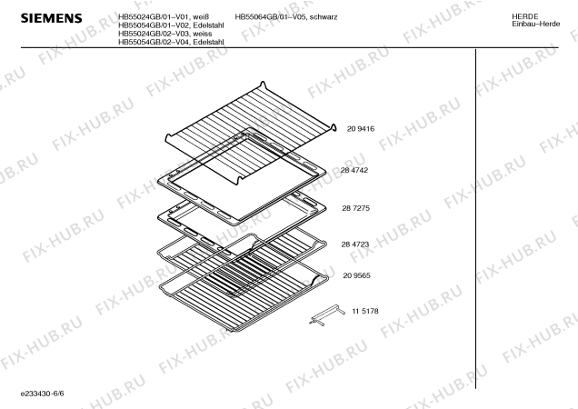 Схема №2 HB55054GB с изображением Инструкция по эксплуатации для плиты (духовки) Siemens 00526768
