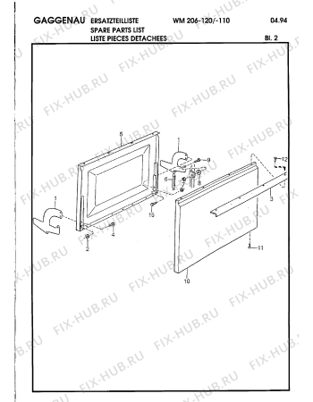Схема №2 WM206120 WM206 с изображением Уплотнитель для стиралки Bosch 00294499
