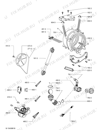 Схема №1 Adorina SL с изображением Рукоятка для стиралки Whirlpool 481010421420