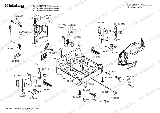 Схема №2 3VT913NA с изображением Краткая инструкция для посудомойки Bosch 00587789
