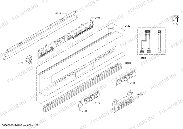 Схема №2 S41M85B7DE Excellent, Made in Germany с изображением Передняя панель для электропосудомоечной машины Bosch 00790324