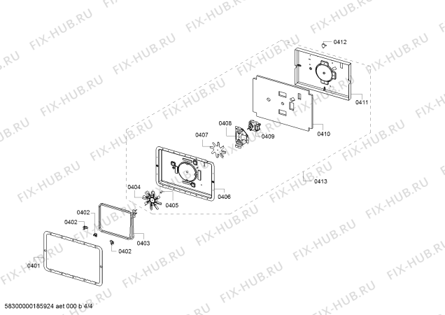 Схема №2 HBC84H500 с изображением Панель управления для духового шкафа Bosch 00770119