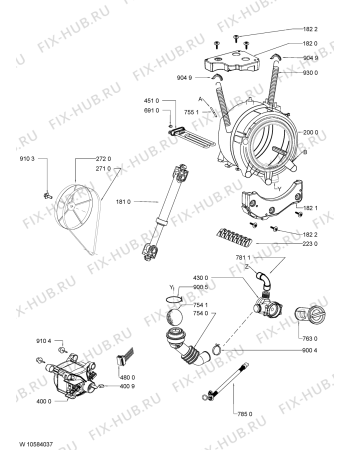 Схема №2 AWIC 8122BD с изображением Обшивка для стиралки Whirlpool 481010620616