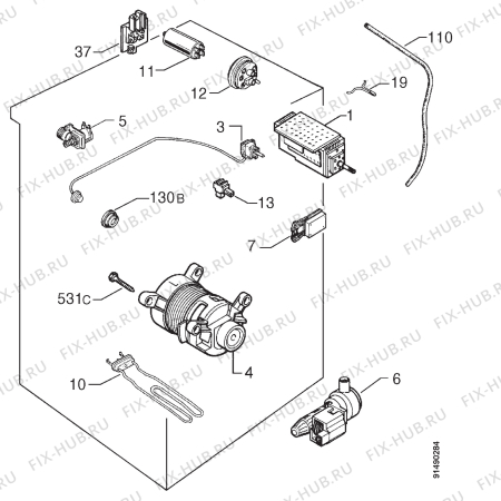 Взрыв-схема стиральной машины Frigidaire FR8022C - Схема узла Section 5