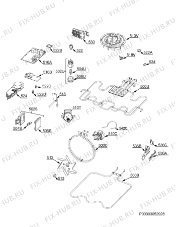 Взрыв-схема плиты (духовки) Electrolux EOC5753AAV - Схема узла Electrical equipment