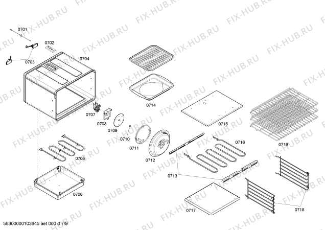 Схема №1 PD304BS с изображением Скоба для плиты (духовки) Bosch 00425448