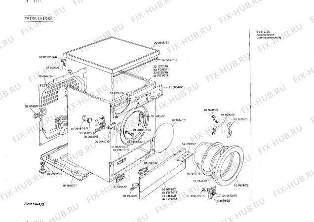 Взрыв-схема стиральной машины Constructa CV612134 - Схема узла 02