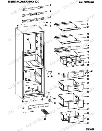 Взрыв-схема холодильника Hotpoint FURM181P (F077684) - Схема узла