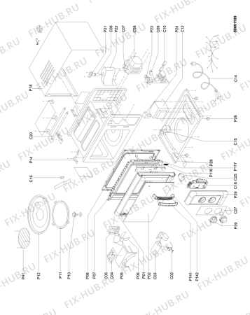 Схема №1 MWO 605 WH с изображением Микрофильтр для микроволновки Whirlpool 482000003230