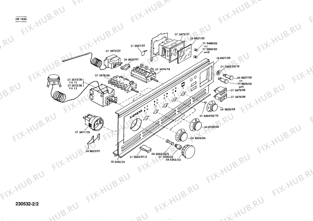 Схема №1 HB6030 с изображением Уплотнитель для плиты (духовки) Siemens 00106738