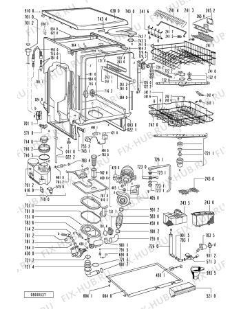 Схема №2 ADP 2756 BRM с изображением Панель для посудомоечной машины Whirlpool 481245370711