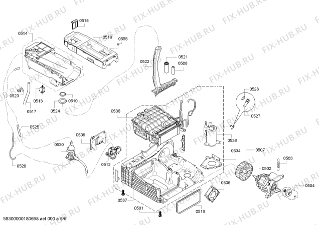 Взрыв-схема сушильной машины Bosch WTW852S1NL SportsEdition selfCleaning condenser - Схема узла 05