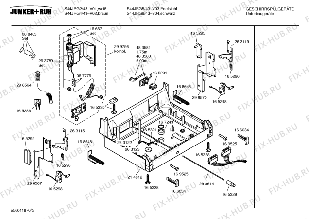 Схема №3 S44JRG9 с изображением Инструкция по эксплуатации для электропосудомоечной машины Bosch 00588530