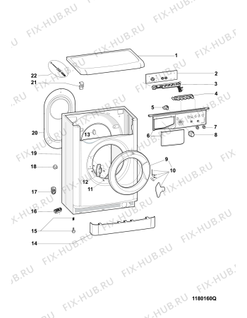 Схема №1 IWUB4085CIS (F062915) с изображением Пластина для стиралки Indesit C00376448