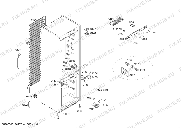 Схема №1 KGN34A93 с изображением Дверь для холодильника Bosch 00247644