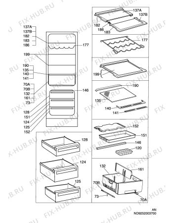 Взрыв-схема холодильника Aeg Electrolux S70352-KG8 - Схема узла C10 Interior