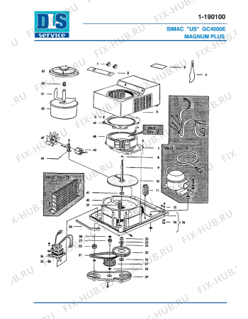 Схема №2 GC4000E MAGNUM PLUS с изображением Разный для электромороженицы DELONGHI SC1331438