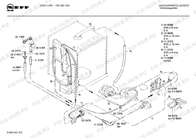 Взрыв-схема посудомоечной машины Neff 195302333 5223.11IW - Схема узла 03
