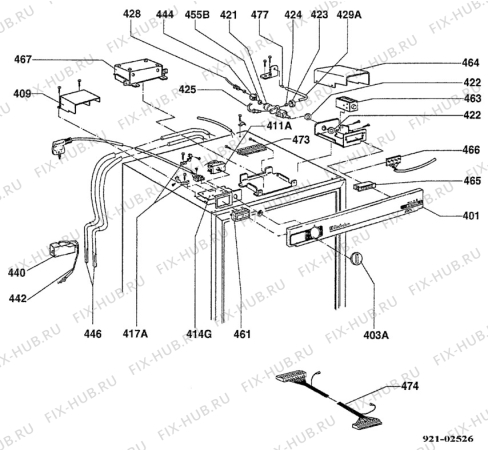 Взрыв-схема холодильника Electrolux RM4235 - Схема узла C20 Comb. armature  H