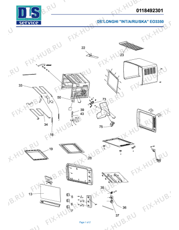 Схема №1 EO 3350 с изображением Электрорегулятор для духового шкафа DELONGHI KIN1080