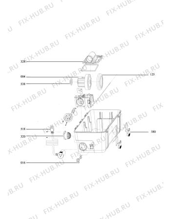 Взрыв-схема пылесоса Aeg TB400 - Схема узла Bottom and functional parts