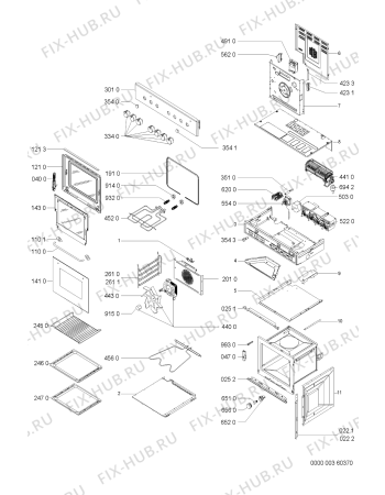 Схема №1 OBU 206 W 900 150 40 с изображением Панель для электропечи Whirlpool 481945359038