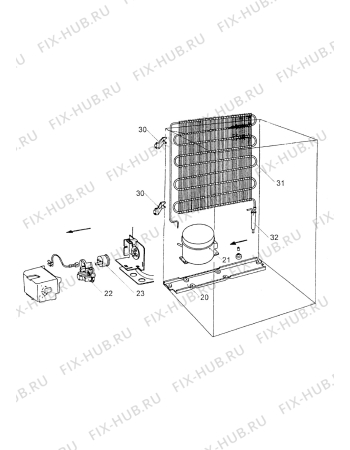 Взрыв-схема холодильника Acec SVC1214 - Схема узла Cooling system 017