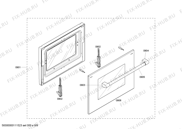 Схема №1 P364GLCLP с изображением Переключатель для плиты (духовки) Bosch 00600598