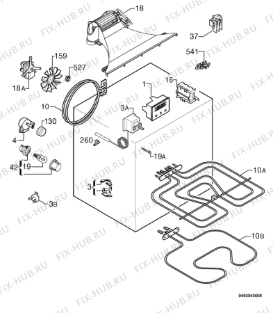 Взрыв-схема плиты (духовки) Zanussi ZOB890XQ - Схема узла Electrical equipment 268