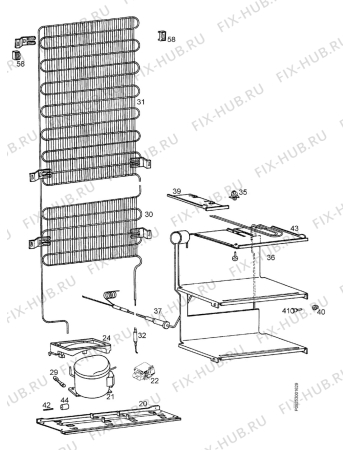 Взрыв-схема холодильника Zanussi ZK20/10R - Схема узла Cooling system 017