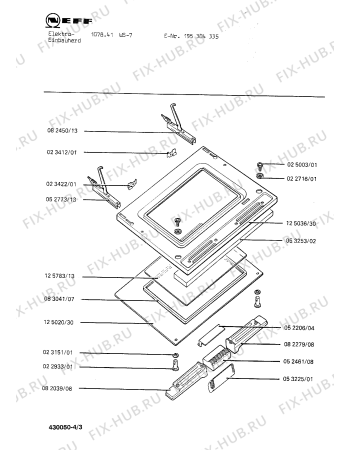Взрыв-схема плиты (духовки) Neff 195304335 1078.41WS-7 - Схема узла 03