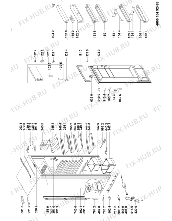 Взрыв-схема холодильника Bauknecht KVIC 3220/A++ - Схема узла