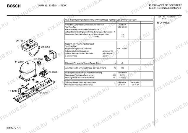 Взрыв-схема холодильника Bosch KGU36190IE - Схема узла 04