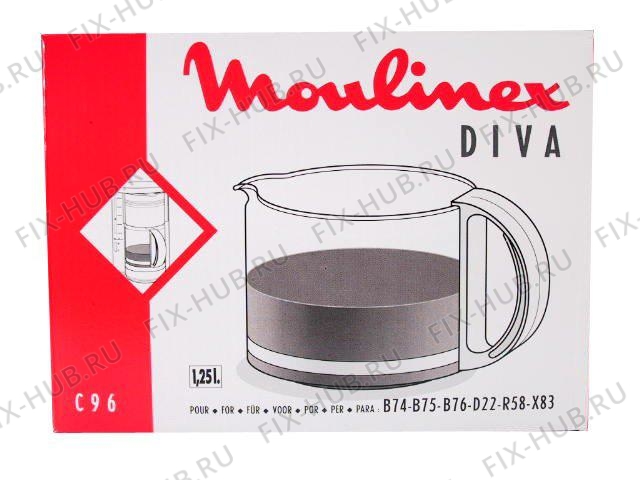 Большое фото - Колба для кофеварки (кофемашины) Moulinex AC9605 в гипермаркете Fix-Hub