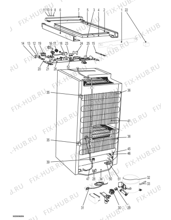 Взрыв-схема холодильника Elektro Helios FG2450 - Схема узла Electrical equipment 268