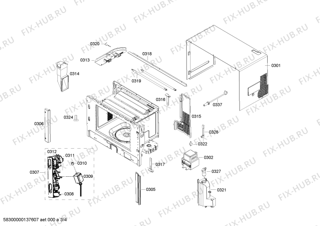 Взрыв-схема плиты (духовки) Bosch HMT85G651 - Схема узла 03