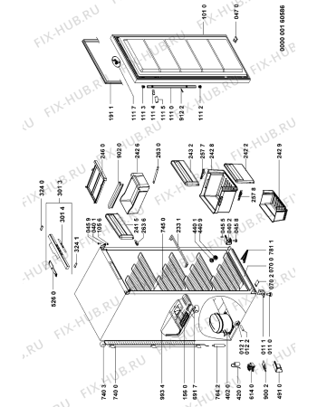 Схема №1 AFG 8164/IX с изображением Сенсорная панель для холодильной камеры Whirlpool 481245228896