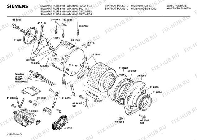 Схема №2 WM30001FG SIWAMAT PLUS 3000 с изображением Инструкция по эксплуатации для стиральной машины Siemens 00514411