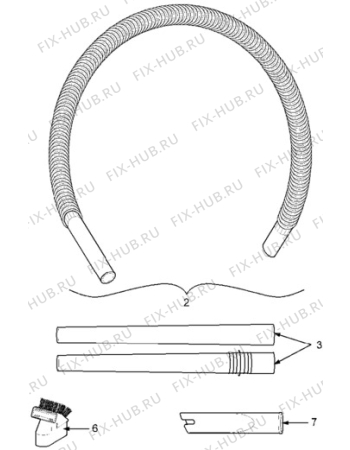 Взрыв-схема пылесоса Electrolux Z1360 - Схема узла Hose