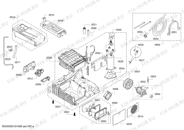 Схема №3 WTH852B8DN с изображением Вкладыш для электросушки Bosch 10000885