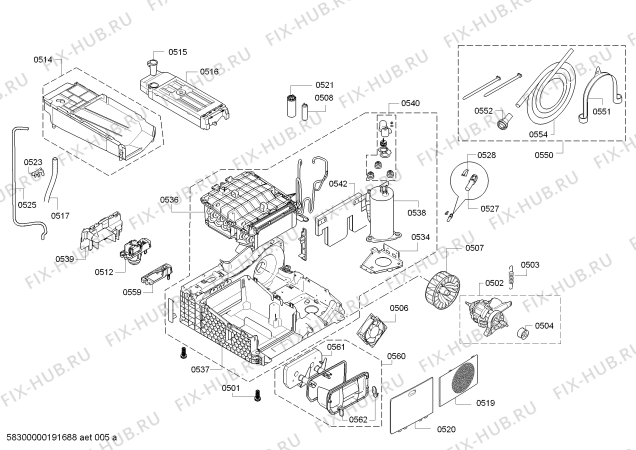 Взрыв-схема сушильной машины Bosch WTH85202NL - Схема узла 05